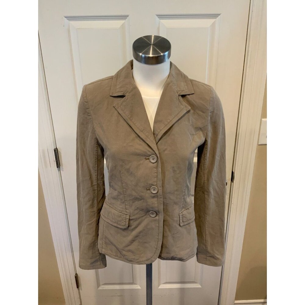 Go By Go Silk, Gray Silk 3 Button Jacket ,Size 2